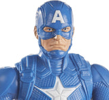 Marvel Avengers Titan Hero Series Blast Gear Kapitan Ameryka Figurka 30 cm Duża zabawka dla dzieci w wieku powyżej 4 lat Niebieskie figurki Naty Shop