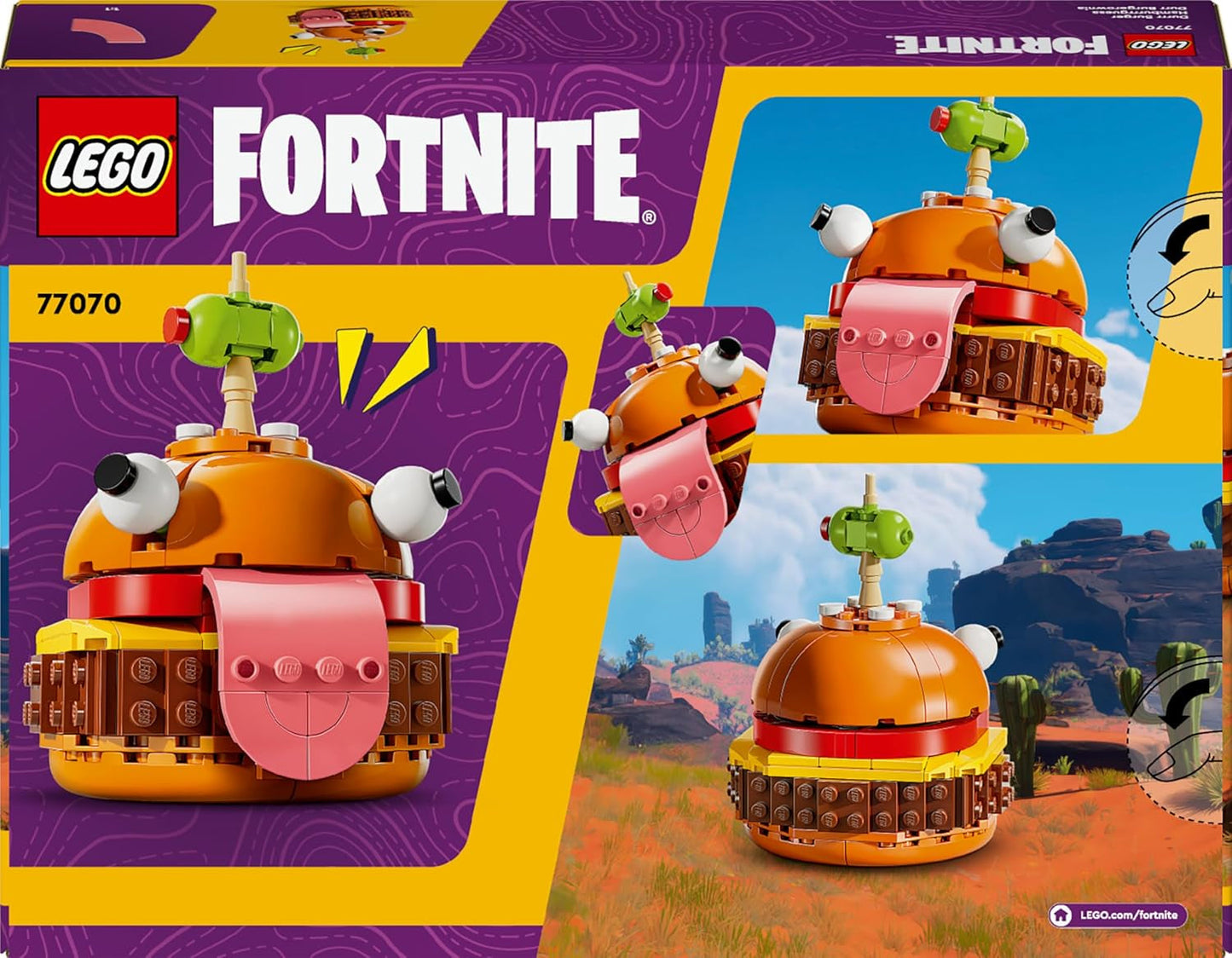 LEGO Fortnite Durrr Burger, zestaw do budowania gier wideo dla graczy w wieku 9+, model wystawowy, figurka kolekcjonerska, prezent dla dzieci, młodzieży i dorosłych, przedmiot kolekcjonerski 77070 Zestawy do budowania Kup w sklepie LEGO
