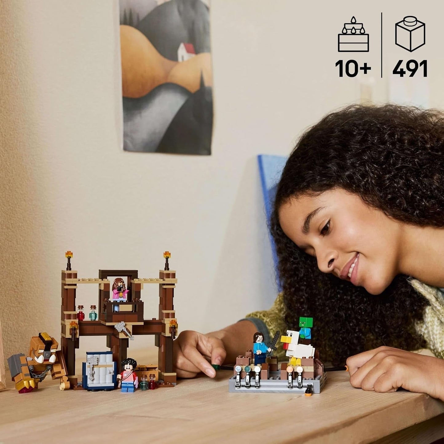 LEGO Minecraft Leśna rezydencja z ringiem bokserskim — zestaw gracza z zombie i Oberborstem — interaktywna zabawka do budowania ze sprzętem i torami — prezent dla chłopców i dziewcząt w wieku 10+ — 21272 zestawy do budowania Besuche den LEGO-Store