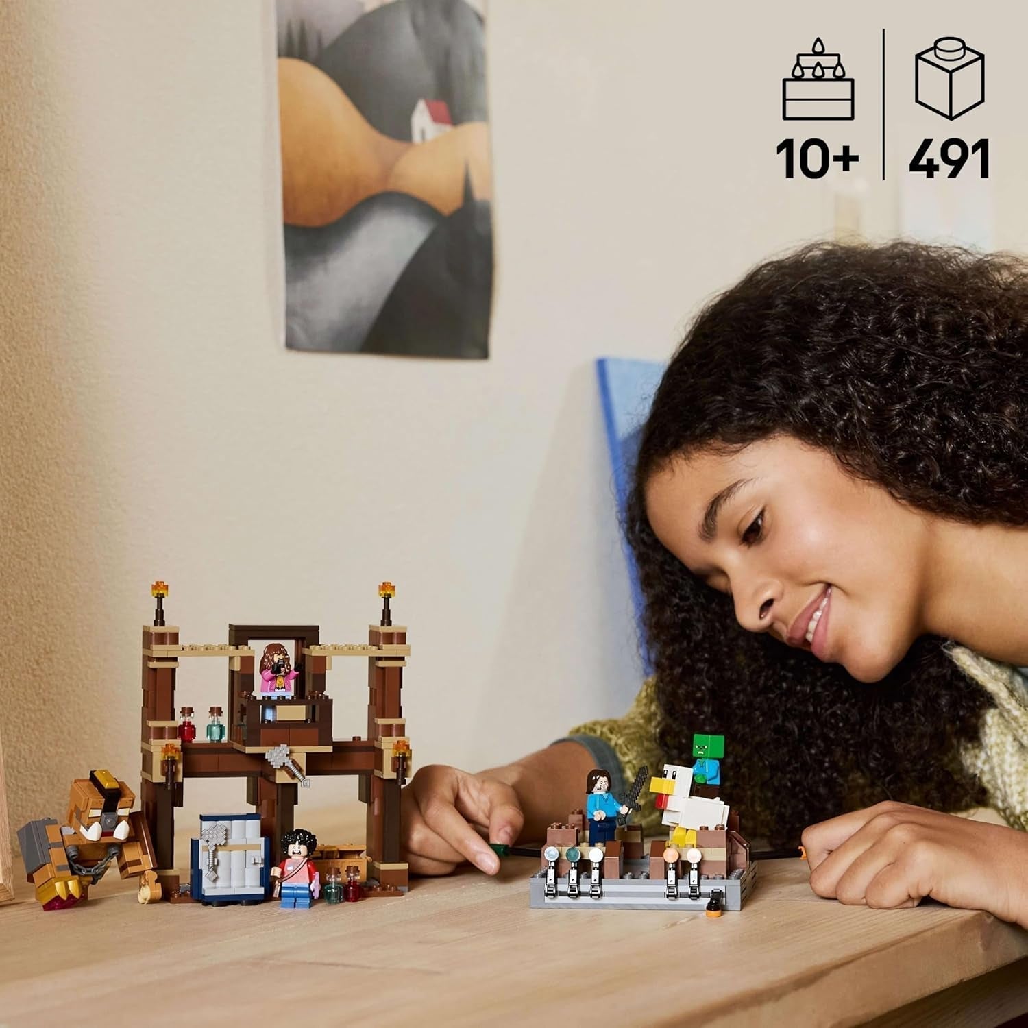 LEGO Minecraft Leśna rezydencja z ringiem bokserskim — zestaw gracza z zombie i Oberborstem — interaktywna zabawka do budowania ze sprzętem i torami — prezent dla chłopców i dziewcząt w wieku 10+ — 21272 zestawy do budowania Besuche den LEGO-Store