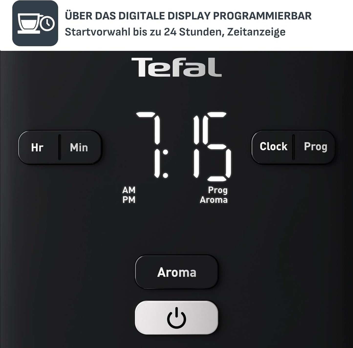Ekspres do kawy Tefal Smart'n Light z timerem, ekspres do kawy z programowalnym filtrem 1,25 l, funkcja aromatu zapewniająca intensywny aromat, funkcja utrzymywania ciepła, zabezpieczenie przed kapaniem i łatwe czyszczenie, czarny