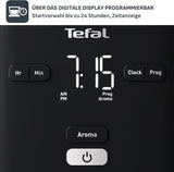 Ekspres do kawy Tefal Smart'n Light z timerem, ekspres do kawy z programowalnym filtrem 1,25 l, funkcja aromatu zapewniająca intensywny aromat, funkcja utrzymywania ciepła, zabezpieczenie przed kapaniem i łatwe czyszczenie, czarny