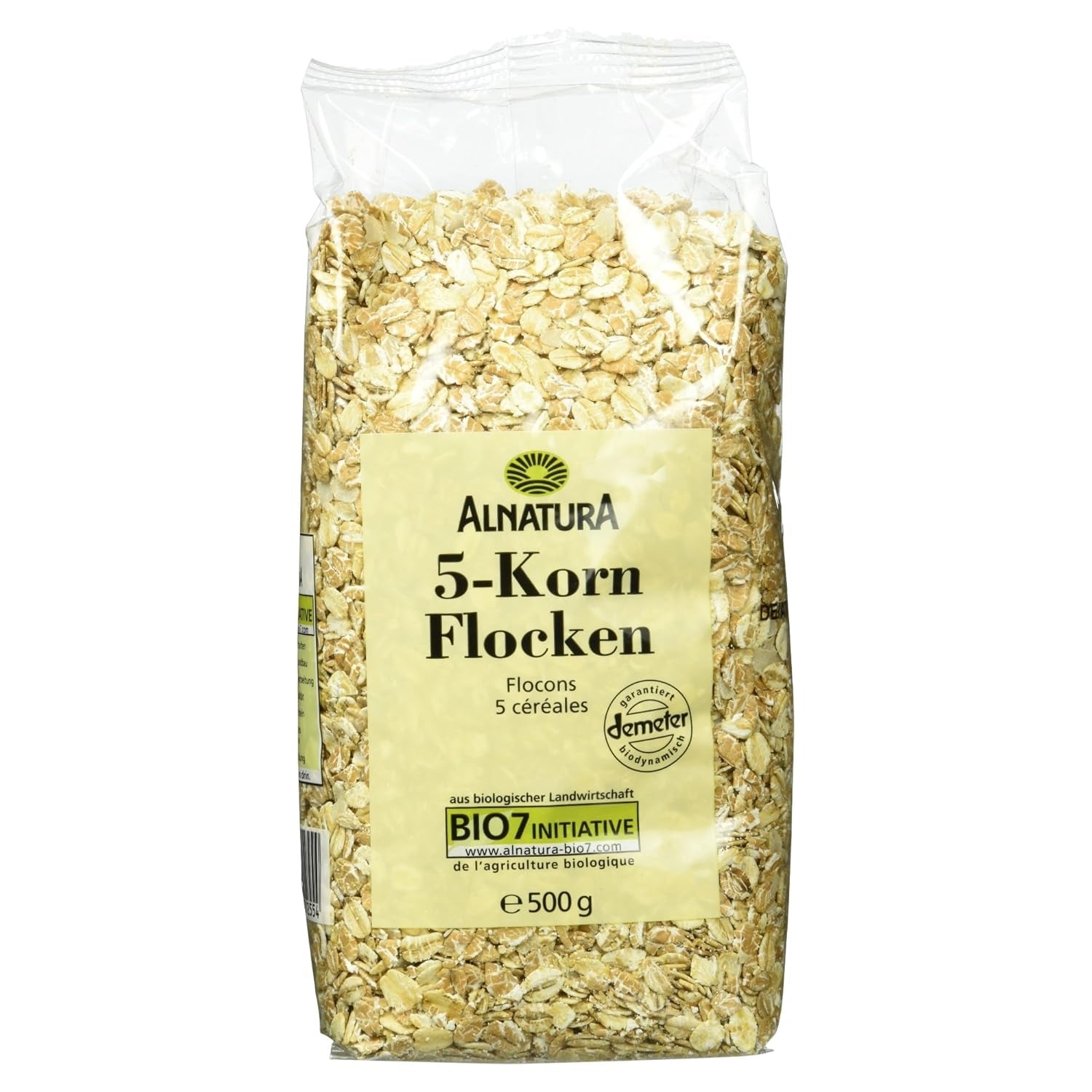 Organiczne płatki z 5 zbóż, 500 g