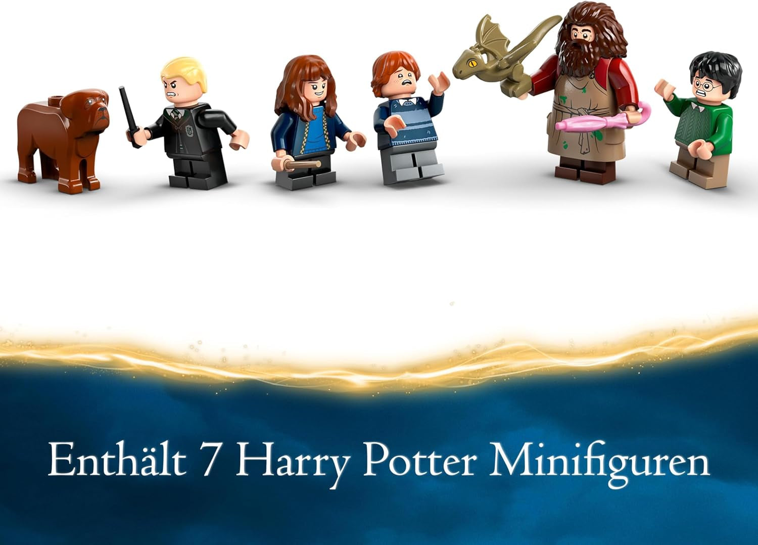 LEGO Harry Potter Chatka Hagrida: Niespodziewana wizyta Zestaw z 5 minifigurkami i 2 figurkami zwierząt, prezent dla kobiet i mężczyzn, magiczna zabawka przygodowa, zestaw fantasy 76428 Zestawy do budowania Beuche den LEGO-Store