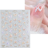 JMEOWIO 3D Nagelsticker Schmetterling Nail Art Naklejka Selbstklebend Nagelaufkleber 5D Stereoskopisch Dekoration Nageldesign Zubehör 1 Blatt