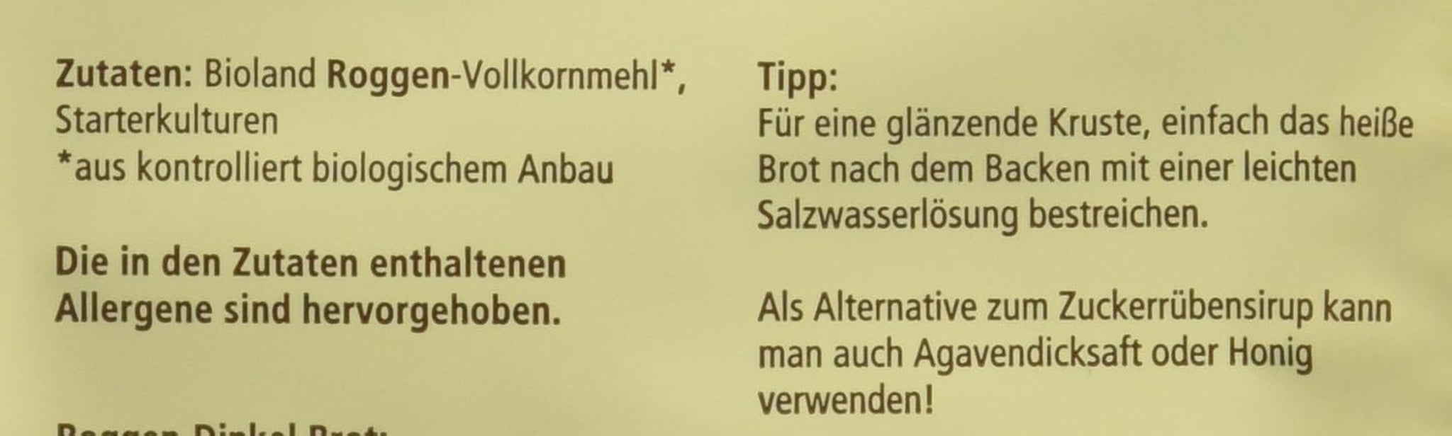 Lecker'S Bio Vollkorn Sauerteig (10 X 30 G) Mieszanka do pieczenia i gotowania Naty Shop