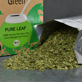 Delicatino - Naturalna zieleń PURE LEAF 500G, organiczna yerba mate bez łodygi, świeża i bezdymna, uprawiana organicznie, pakowana próżniowo dla maksymalnej świeżości