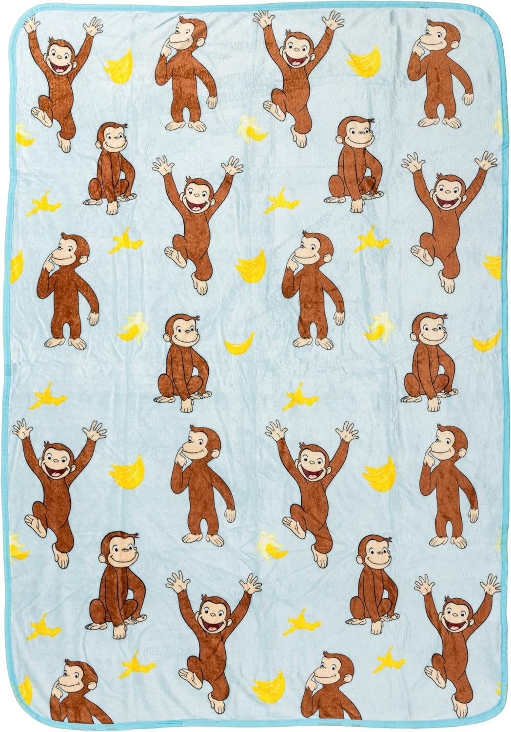 Koc wiszący Silver Buffalo Garfield, polar, 114,3 X 152,4 cm Łóżka i koce Silver Buffalo Curious George Bananas