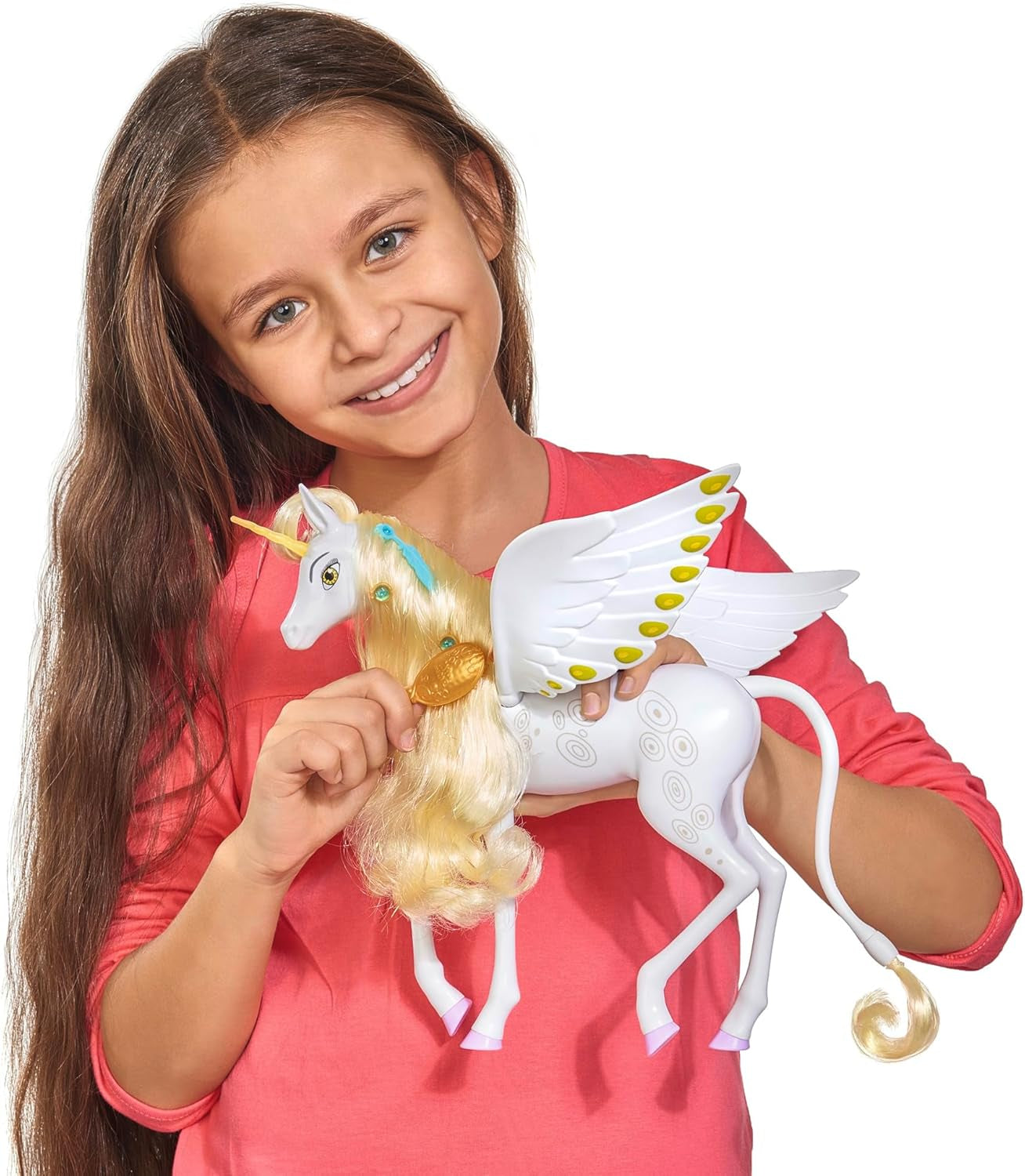 Simba 109480093 - Mia i ja Unicorn Onchao, z ruchomymi skrzydłami, spinkami do włosów, szczotką do stylizacji, koniem do zabawy, kucykiem, Centopią, od 3 lat, różowe lalki Naty Shop