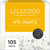 Spodnie LILLYDOO przyjazne dla skóry, rozmiar 5 (12-17 kg), opakowanie miesięczne (105 sztuk)