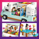 LEGO Friends Przyczepa kempingowa, zestaw do budowania do odgrywania ról z przyczepą kempingową, prezent dla dziewczynek w wieku od 7 lat, kreatywny zestaw z 3 minifigurkami i figurką zwierzątka fretki 42663 Zestawy do budowania Besuche den LEGO-Store