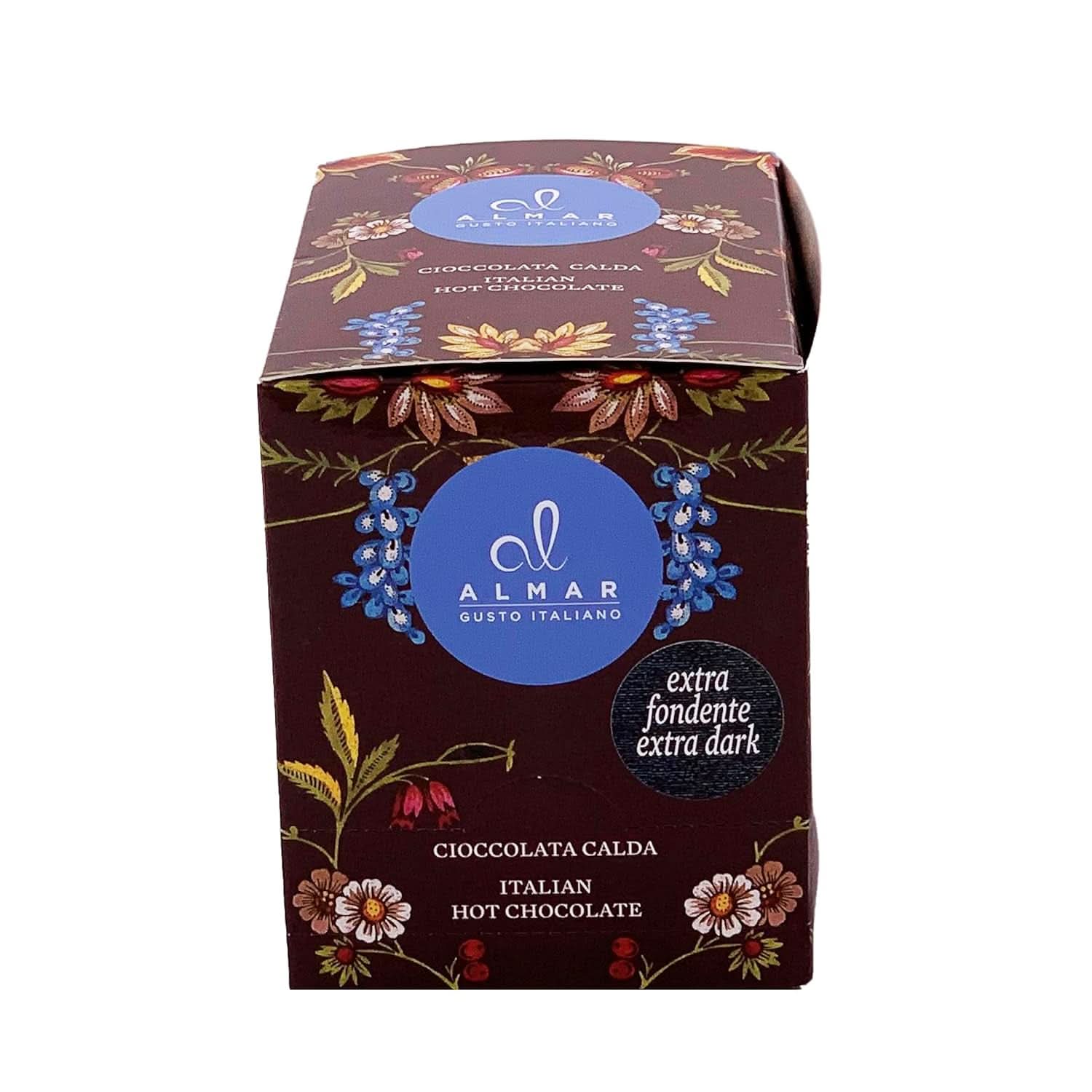 Włoska gorąca czekolada Cortina TARTA GORZKA CZEKOLADA, 15 saszetek X 30 gramów Kakao i Gorąca Czekolada Naty Shop