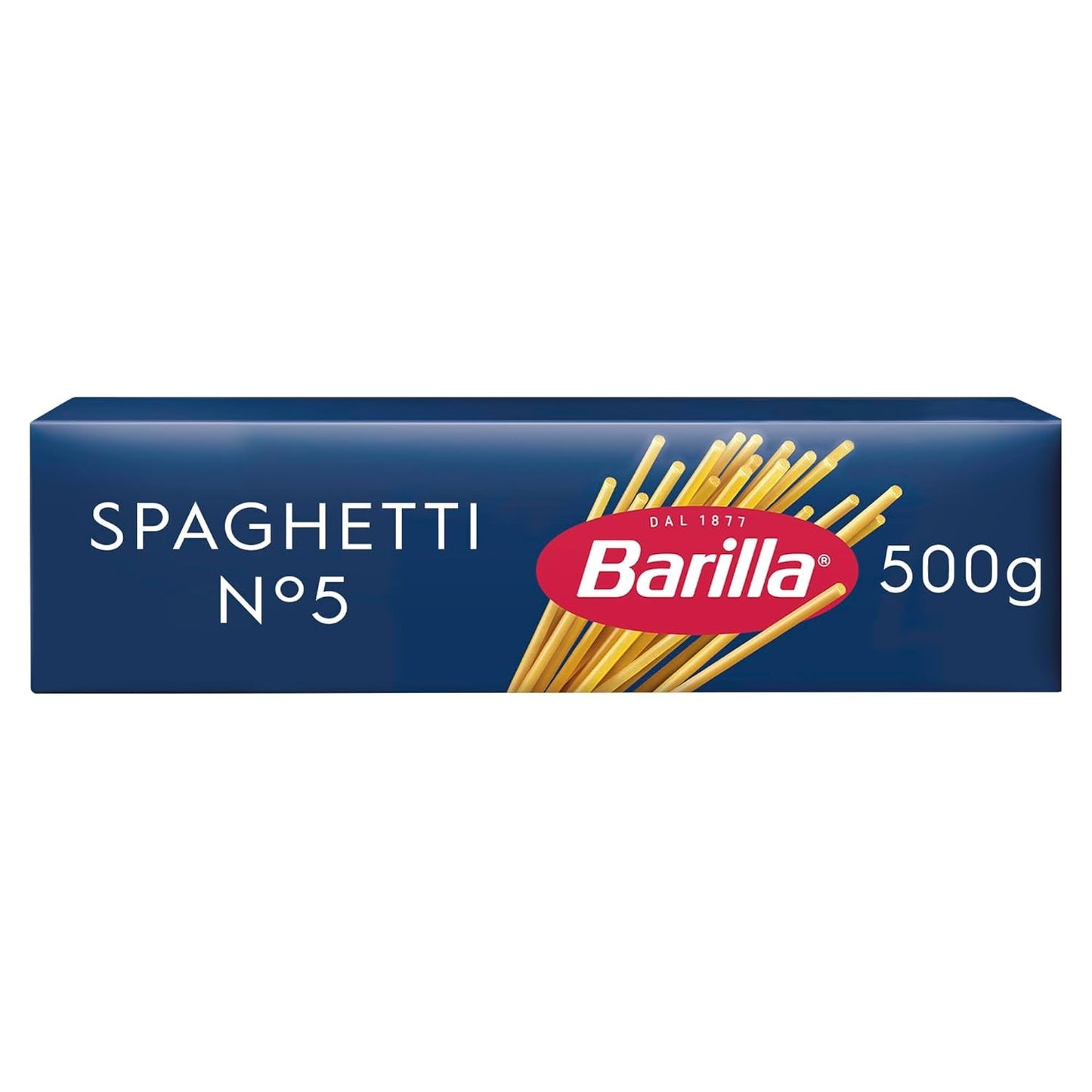 Barilla Pasta Klassische Spaghetti n.5 aus wysokiej jakości Hartweizen immer al dente, (1 x 500 g), bez smaku