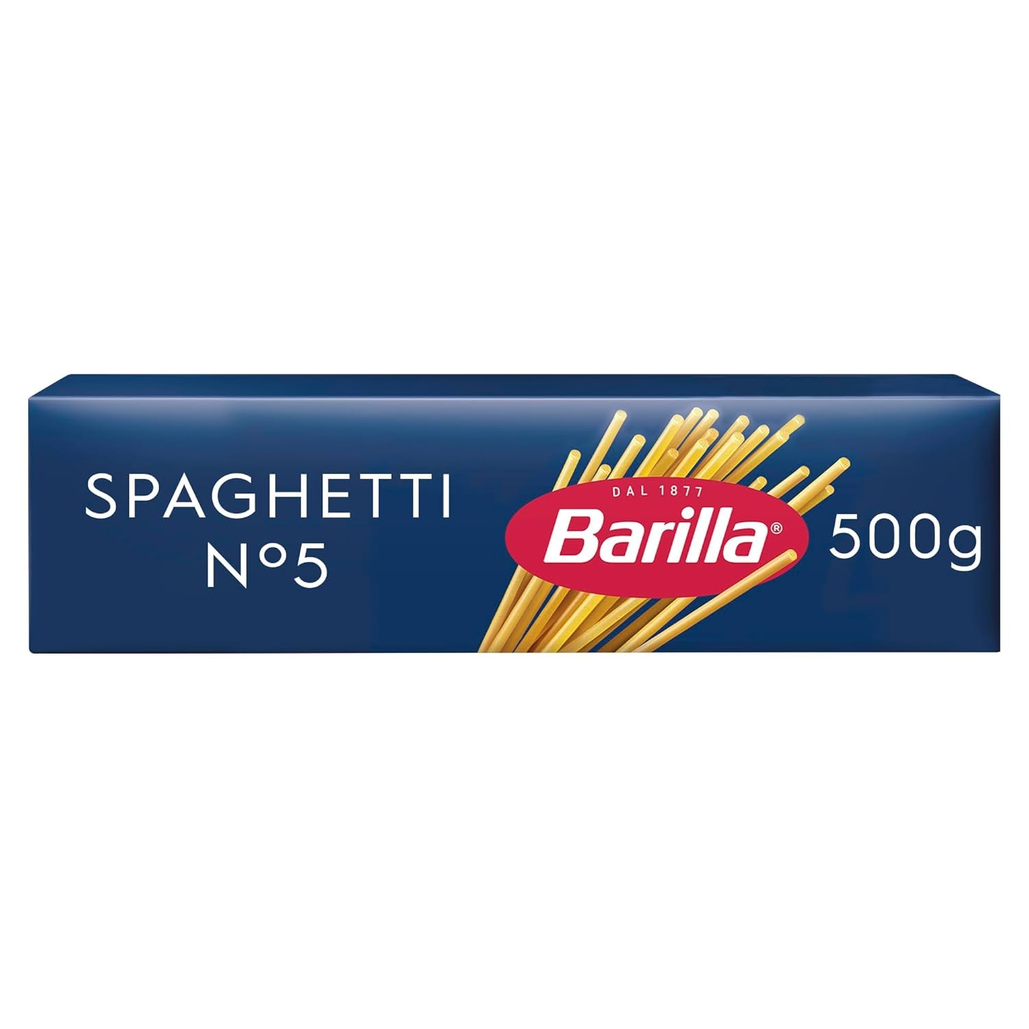 Barilla Pasta Klassische Spaghetti n.5 aus wysokiej jakości Hartweizen immer al dente, (1 x 500 g), bez smaku