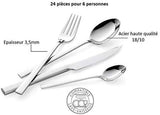 Zestaw sztućców Giada dla 6 osób, 24 sztuki Kuchnia Naty Shop