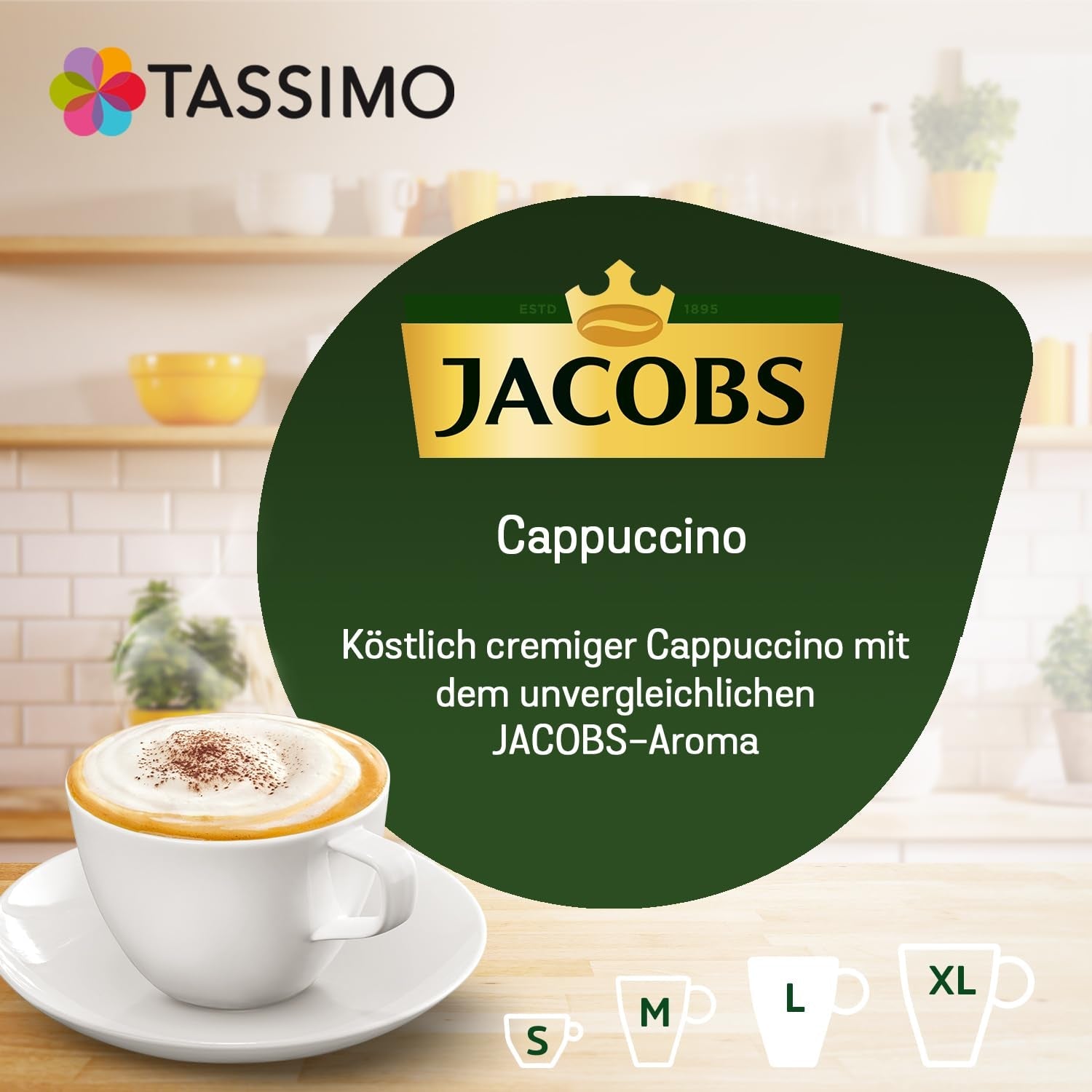 Tassimo Kapseln Jacobs Cappuccino Classico, 5 x 8 podkładek, 40 Kaffeekapseln