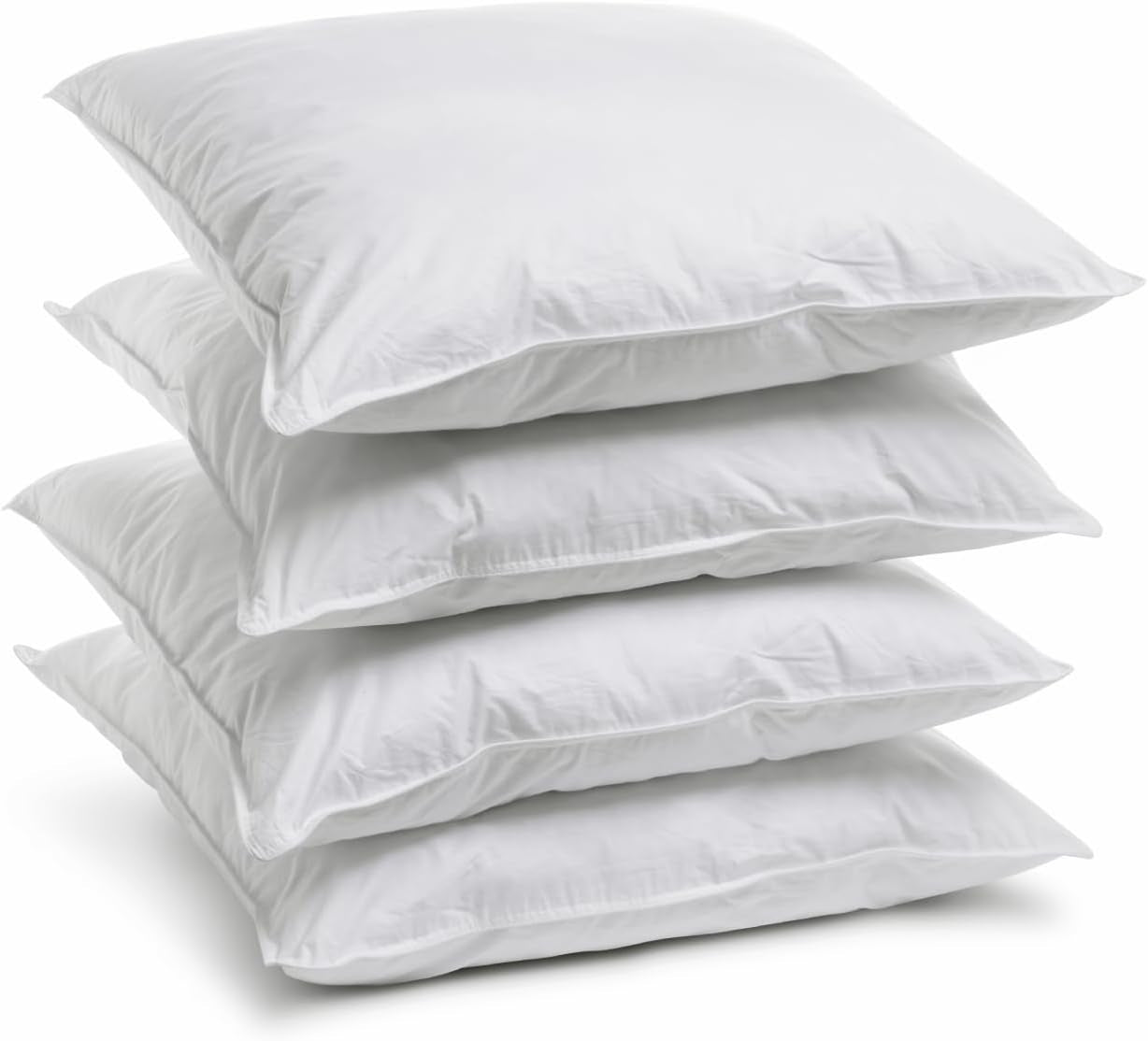 Bleu Câlin Home Collection Zestaw 4 poduszek Cliniguard Anti-Mite Biały 60X60 Cm Poduszki standardowe Naty Shop Zestaw 4 poszewek na poduszki