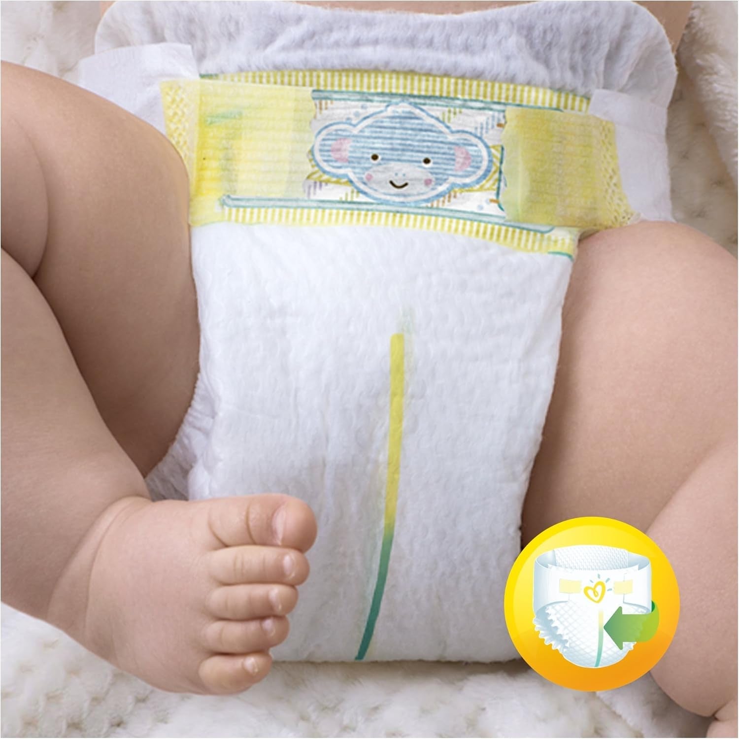 Pieluchy Pampers Premium Protection dla noworodków, opakowanie Jumbo, rozmiar 1, 72 sztuki