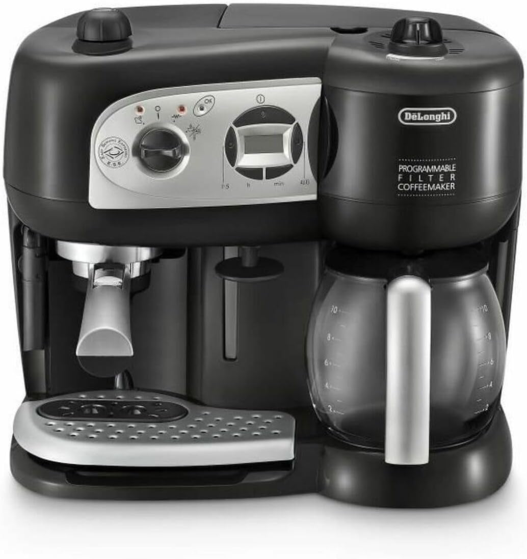 De'Longhi BCO264.1 Ekspres do espresso i kawy w jednym, z pompą, czarny, 38 x 24 x 35 cm