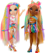 Lalka Rainbow High Hair Chalk & Styling - Meline - 28 cm tęczowa i złota zmywalna lalka kredowa do włosów, kolorowanie, stylizacja, zabawa, płukanie i powtarzanie, dla dzieci w wieku 4-12 lat