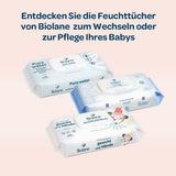BIOLANE - Chusteczki nawilżane dla niemowląt, twarzy i dłoni - Wyjątkowo delikatne chusteczki czyszczące do higieny - Chusteczki nawilżane dla niemowląt od urodzenia - Bez alkoholu - 12 x 64 chusteczki (768 chusteczek)