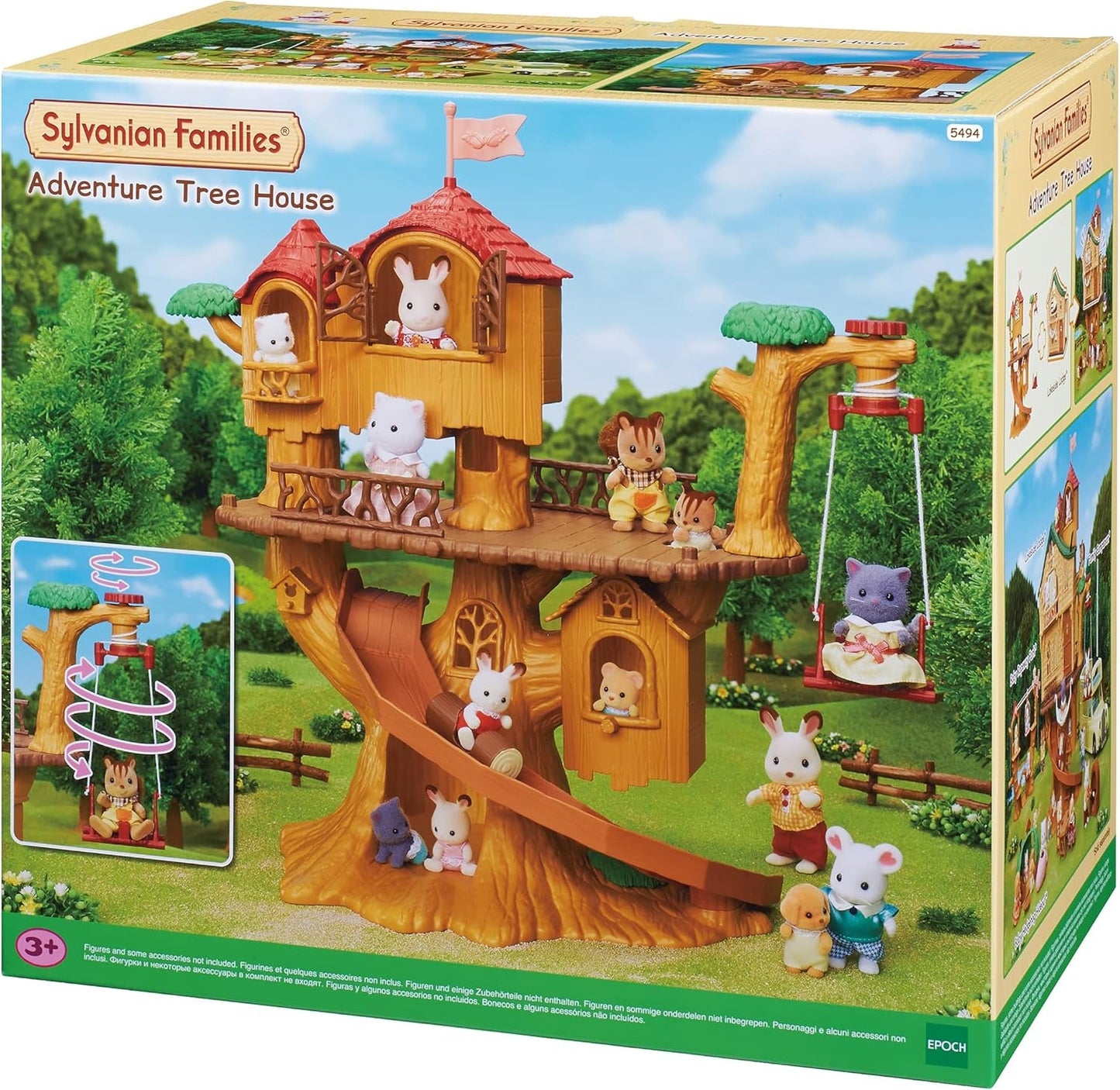 Sylvanian Families 5494 Domek na drzewie z przygodą — zestaw z domkiem dla lalek