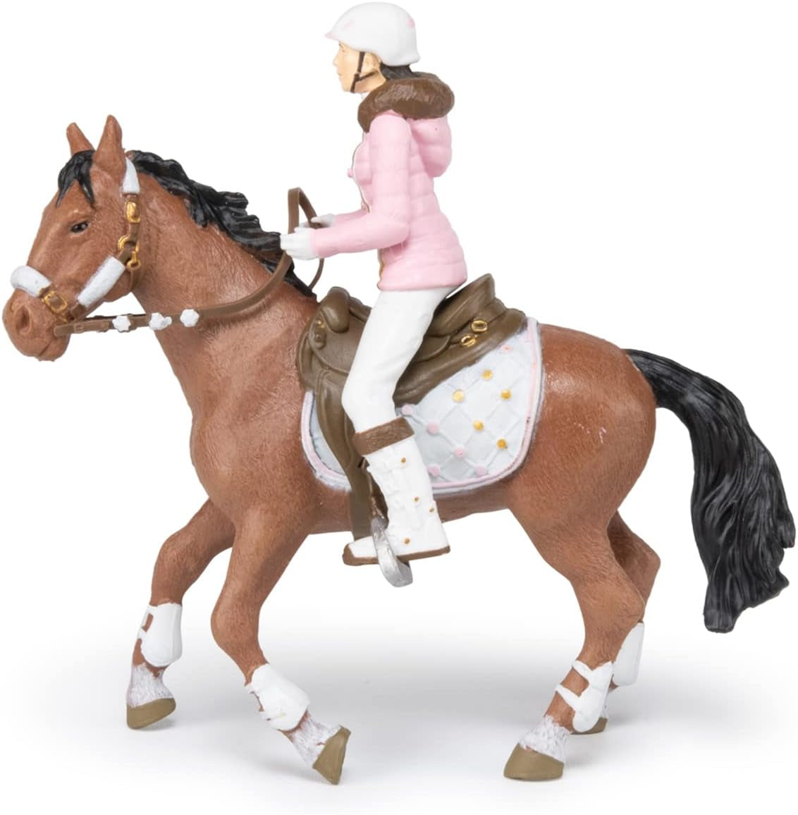 PAPO - Figurka konia - Rider Fashion Zima, pasja do jazdy konnej, zabawka dla dzieci od 3 lat. Figurki akcji Naty Shop