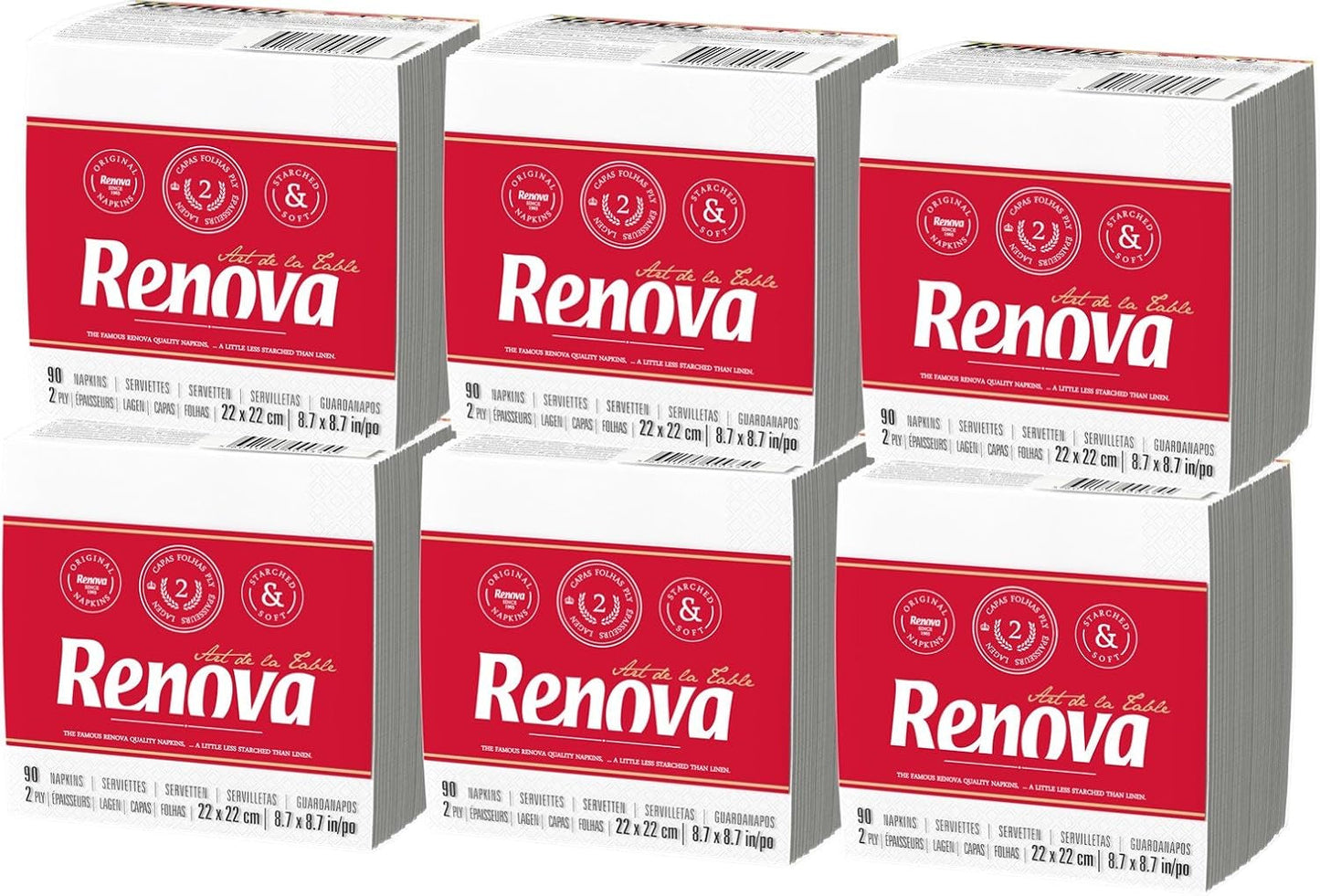 Chusteczki Renova - 3 opakowania po 540 sztuk
