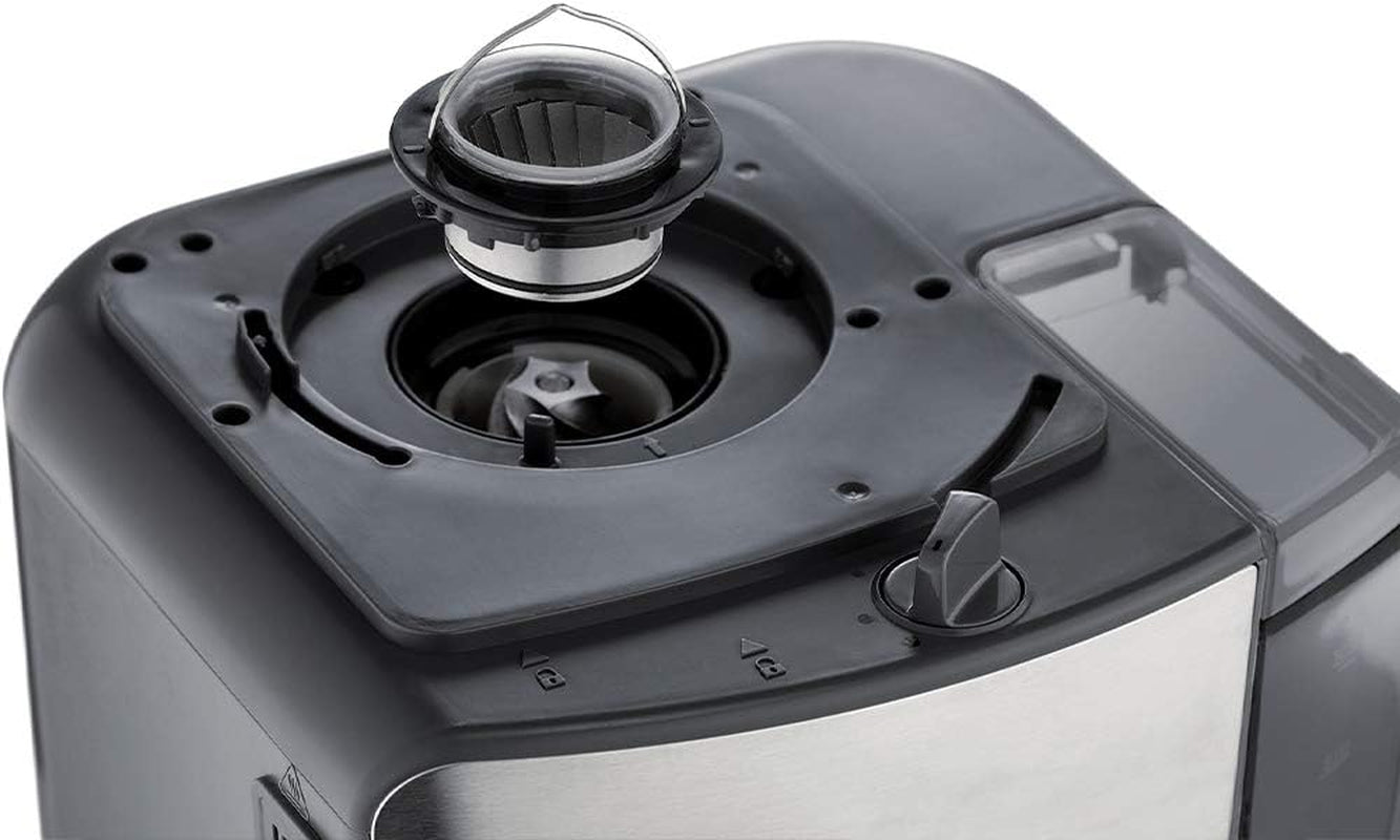 Ekspres do kawy Russell Hobbs z młynkiem i dzbankiem termicznym [cyfrowy timer, słuchawka prysznicowa dla optymalnej ekstrakcji i aromatu] Grind&Brew (1–10 filiżanek, 3 poziomy mielenia) Filtrowy ekspres do kawy 25620-56