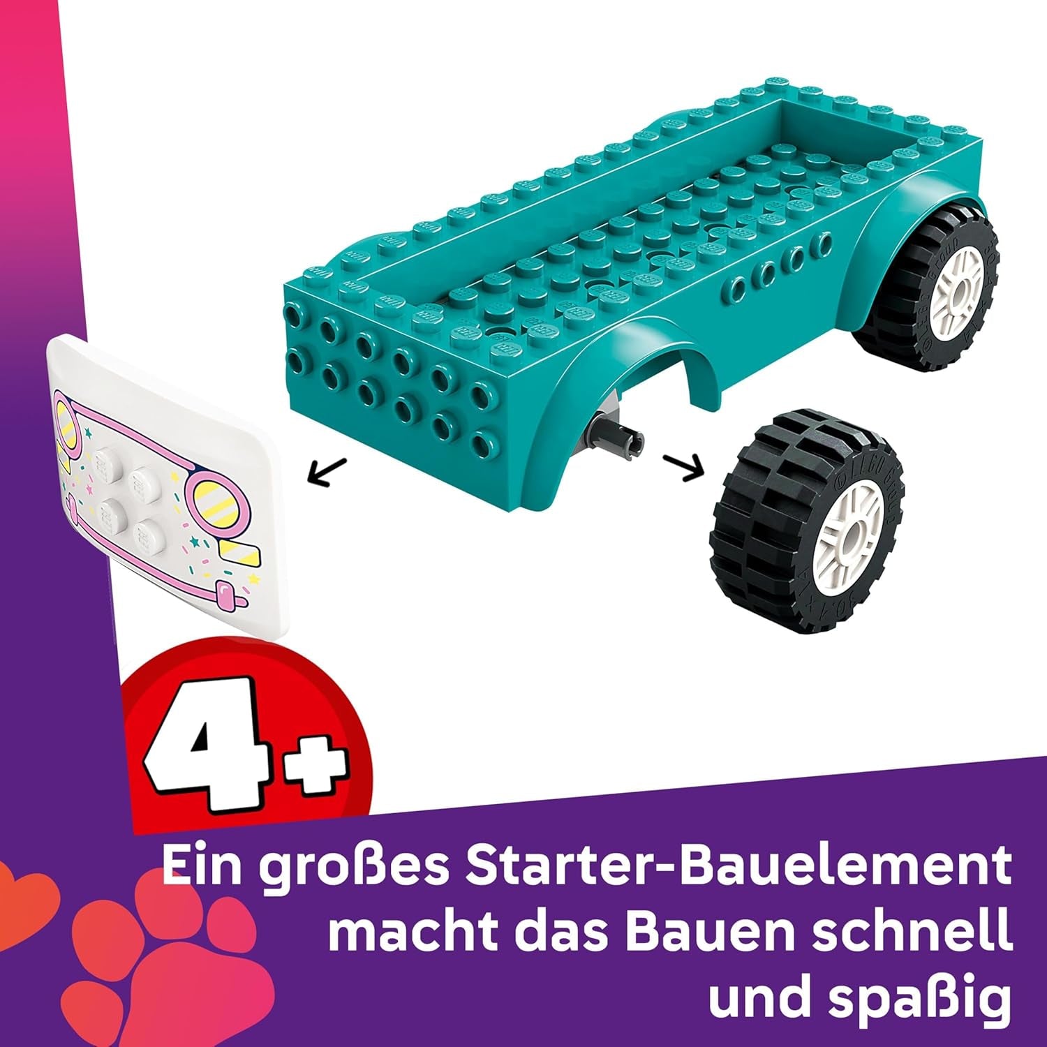 LEGO Friends Ciężarówka z lodami w Heartlake Zestaw do zabawy w udawanie 2 figurki i króliczek Zestaw do budowania 4-letnie dziewczynki Postać z minifigurką Zabawka do budowania 42644 Zestawy do budowania Besuche den LEGO-Store