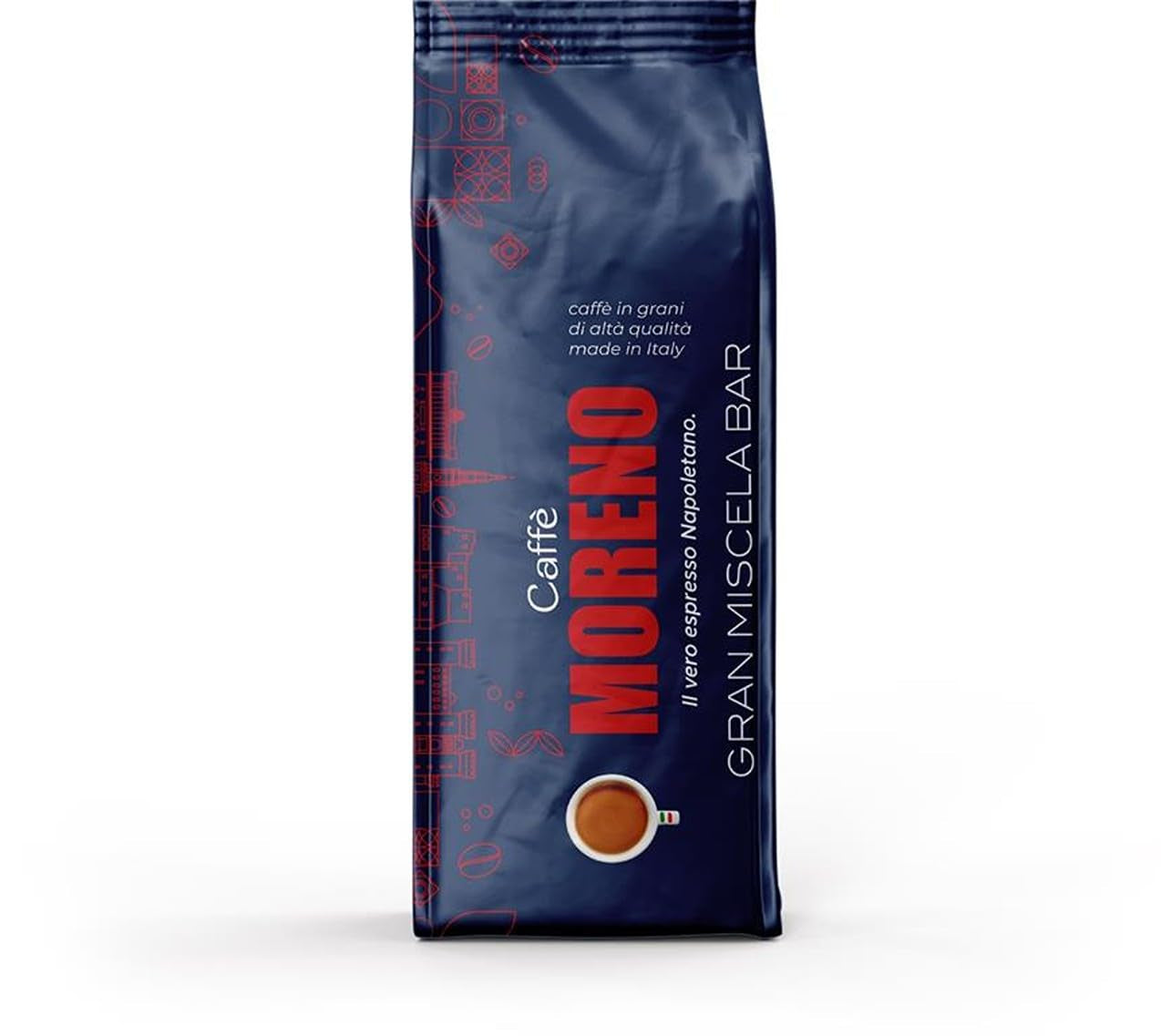 Espresso Gran Miscela Bar 1 kg całych ziaren kawy - idealny do ekspresów z kolbą