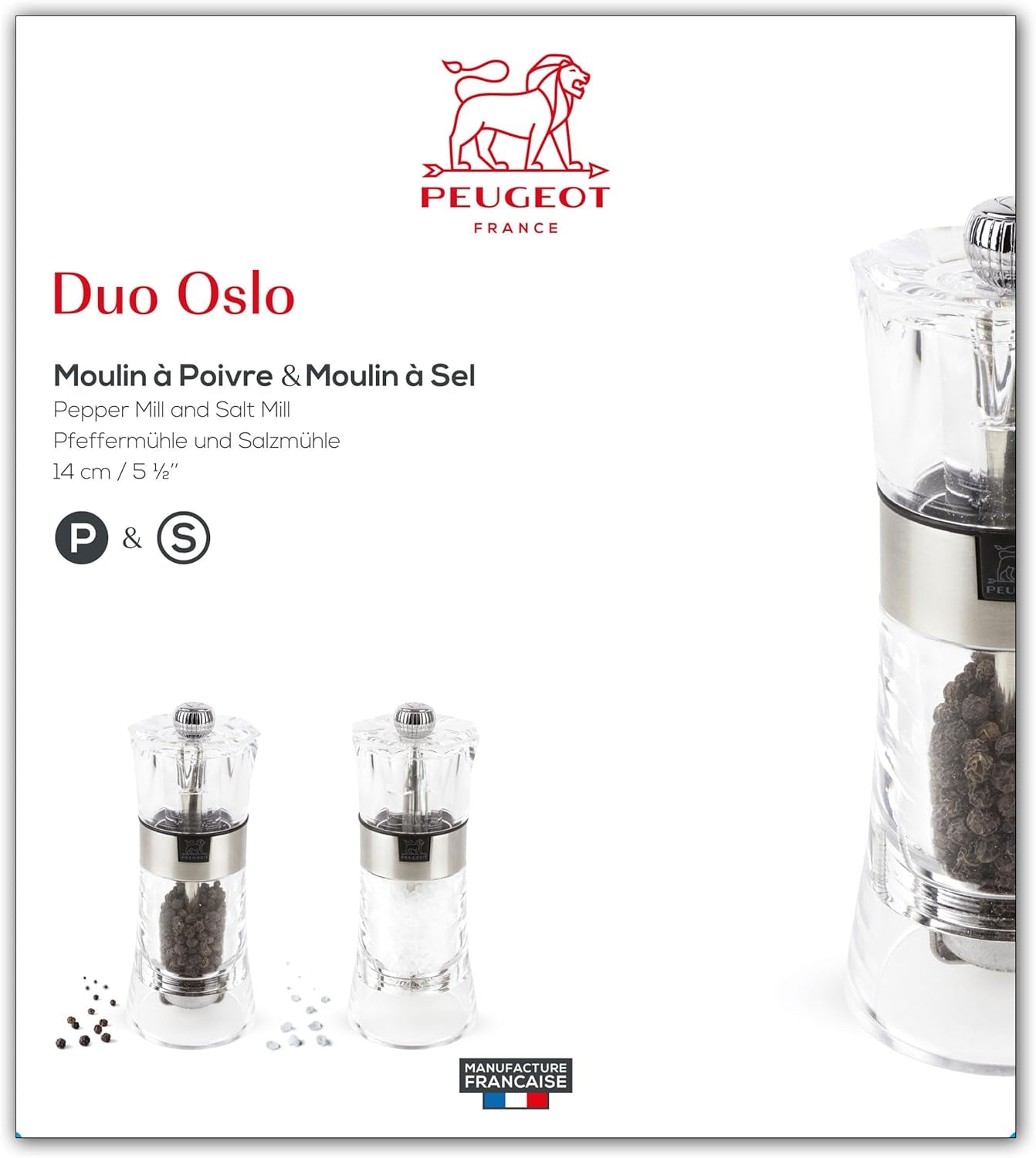 OSLO Duo akryl/stal nierdzewna 14 cm Tarki i krajalnice Naty Shop