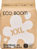 ECO BOOM Bambusowe pieluchy dla niemowląt - Rozmiar 6 (20kg), Roślinne pieluszki typu pull-up (17szt) - Premium Organic, Bezzapachowe, Przyjazne dla skóry, Super chłonne
