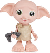Spin Master 6067280 Wizarding World Harry Potter Magical Interactive Dobby Elf Skarpetkowa lalka, ponad 30 dźwięków i fraz, 21,6 cm, zabawka dla dzieci, czarna