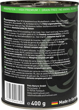 Mokra karma dla kotów Catz Finefood Purrrr Horse Monoprotein no. 123, dla kotów z wrażliwym układem trawiennym, zawartość mięsa 70%, 6 pudełek x 400 g