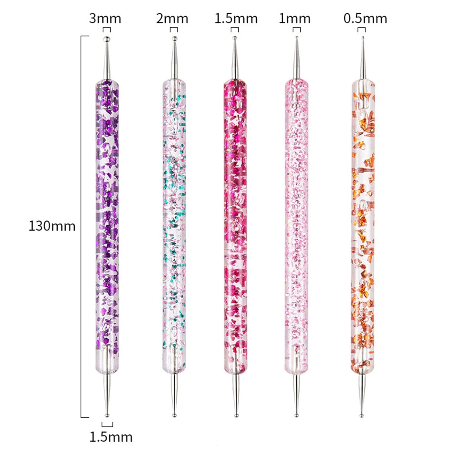31 Stück Professionelle Nagel Pinsel Set, dwustronny Nagelpinsel, Pinsel Für Gelnägel, akrylowy ołówek do zdobienia paznokci, narzędzia do kropkowania paznokci, szczotka do paznokci dla majsterkowiczów Nagelkunst Salon Design