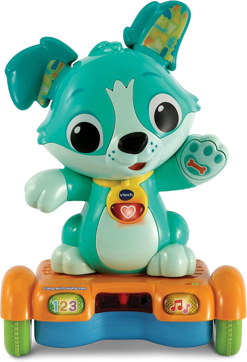 Vtech Baby Catch Me Puppy - Zmotoryzowany szczeniak na deskorolce zachęca do ruchu - Z ruchomymi uszami, piosenkami, dźwiękami i treściami edukacyjnymi - Przez 12-36 miesięcy Zabawki dla dzieci Naty Shop Domyślny tytuł