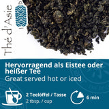 Khla - Bio Herbata Oolong 100 G - Niebieska herbata - Naturalna herbata sypana - Ekologiczna herbata azjatycka - Luźna i cięta - Herbata ziołowa i naparzana - Z Chin