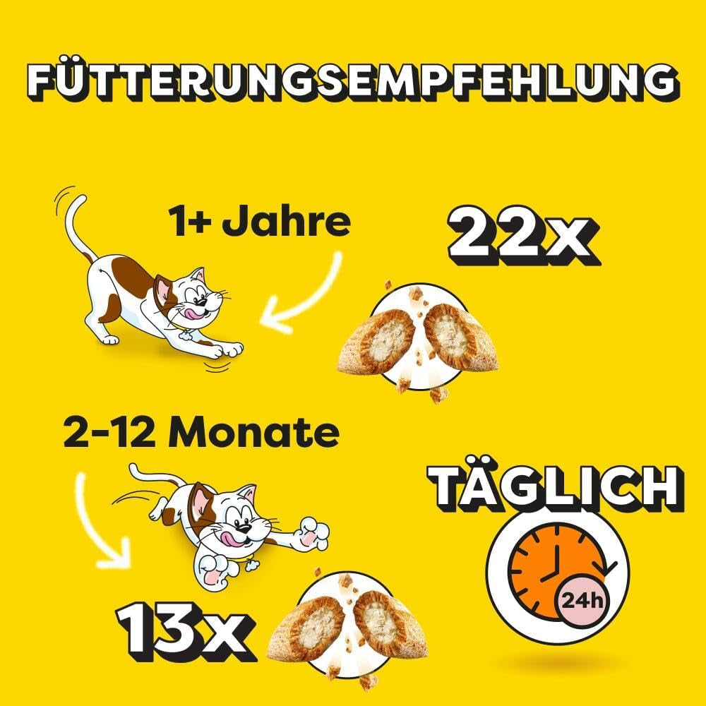 DREAMIES SHAKE UPS Multiwitaminowe przysmaki z owoców morza dla kotów w porcjowanych saszetkach - 55g (6 saszetek)