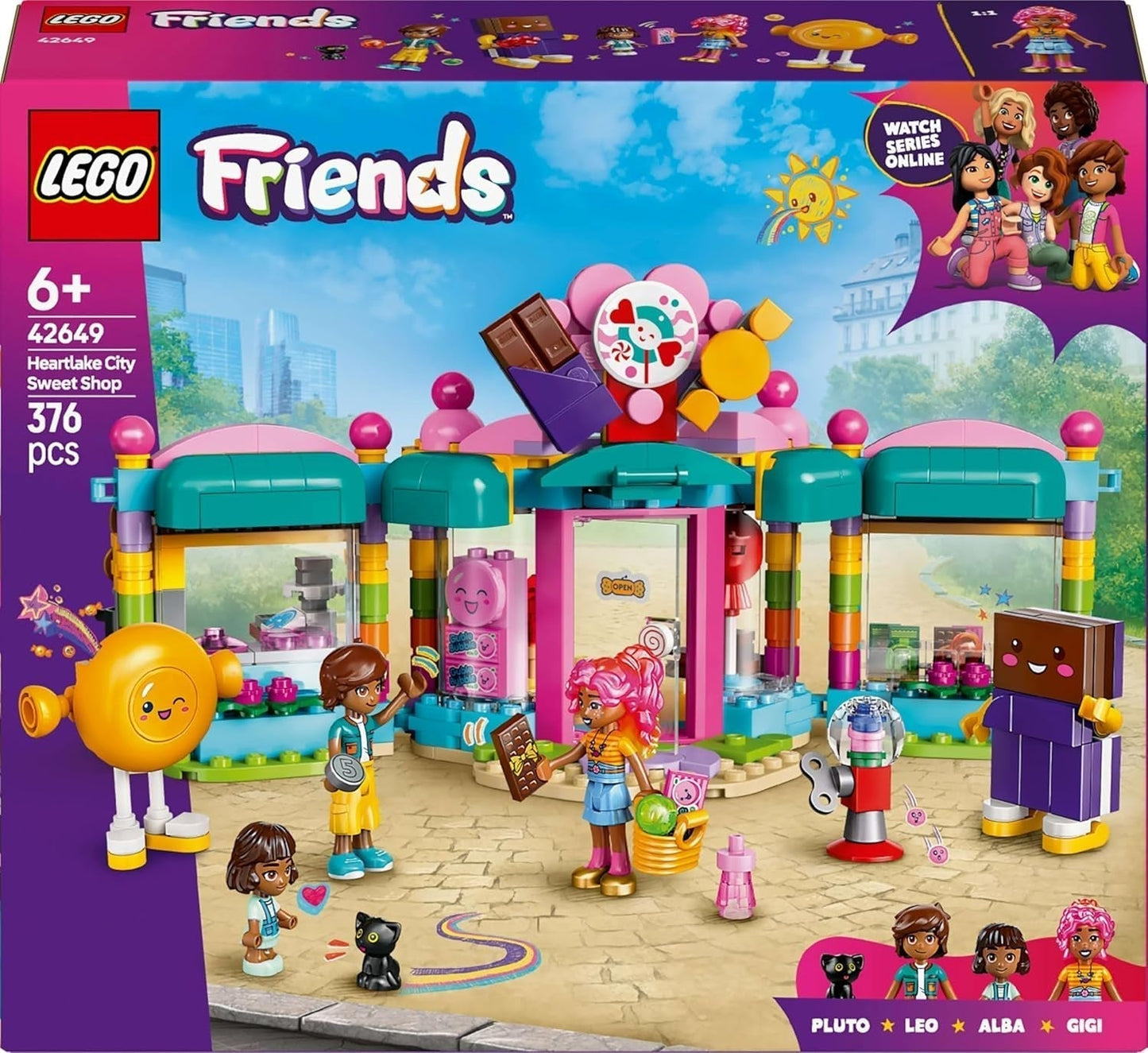 LEGO Friends Sklep w Heartlake Zestaw do zabawy dla dziewczynek od 6. roku życia Odgrywanie ról z 2 minilaleczkami, mikrolalką i zabawką dla kota 42649 Zestawy do budowania Besuche den LEGO-Store