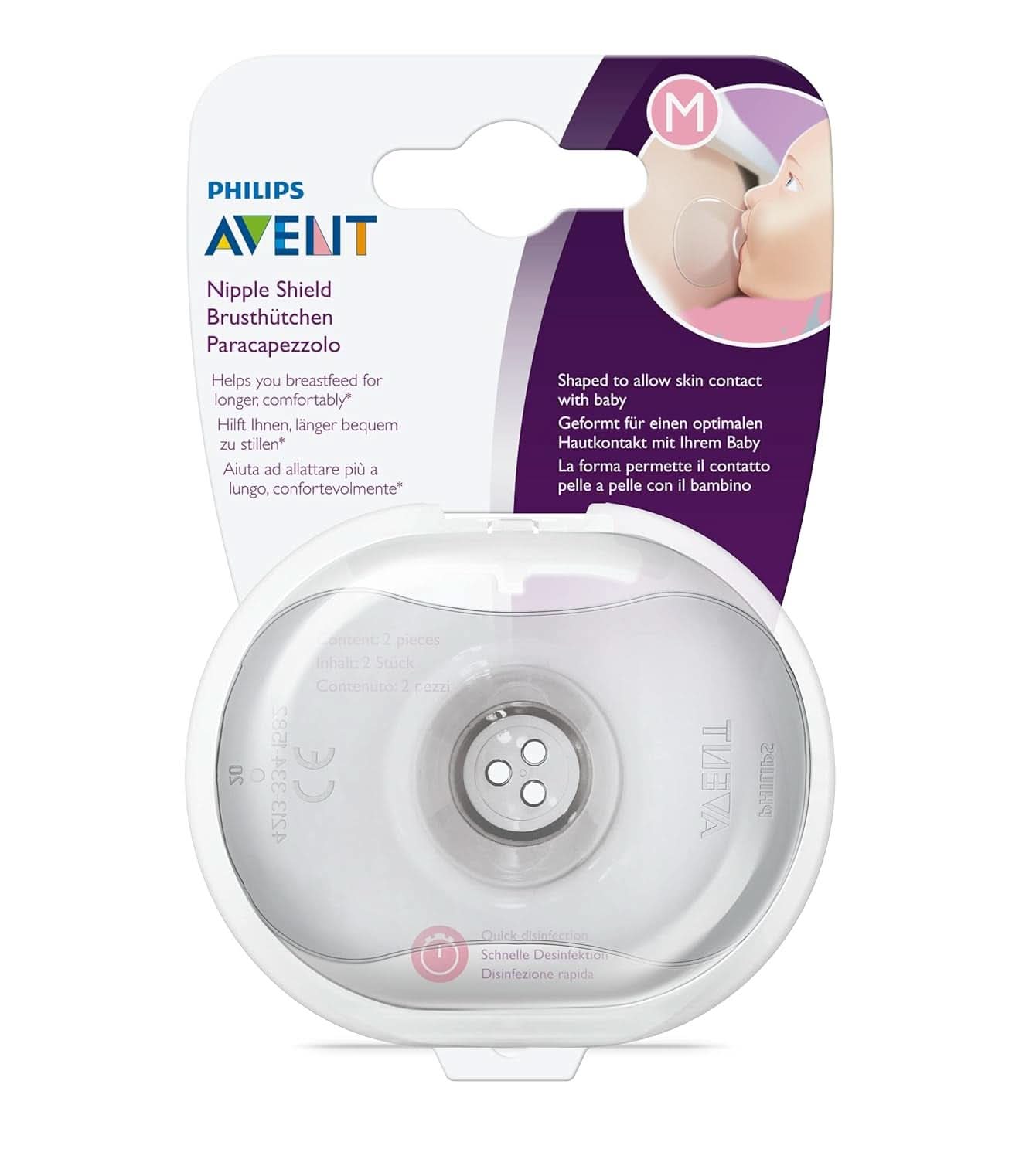 Philips Avent SCF153/03 Osłona sutków, Ze schowkiem, Średnia, 2 sztuki Akcesoria Żywność i karmienie piersią Sklep Bebe Naty