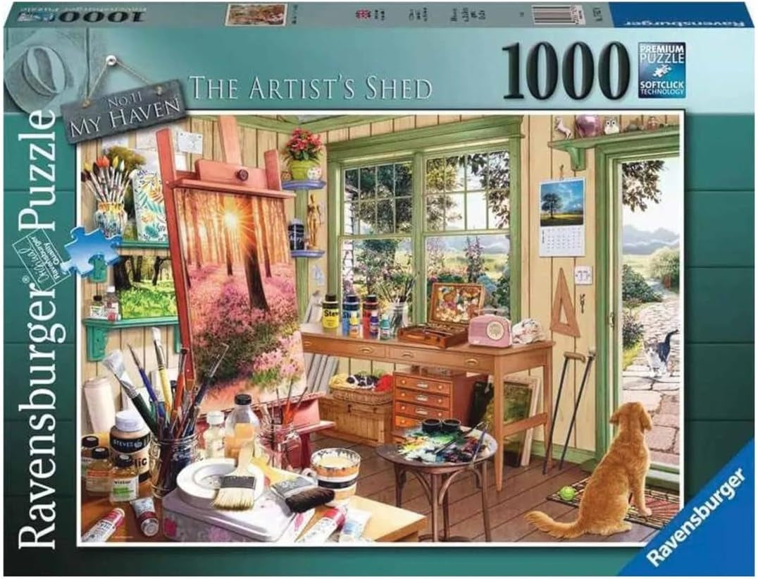 Ravensburger Puzzle 1000 elementów - Moje schronienie: szopa artysty Puzzle Naty Shop Nowy projekt