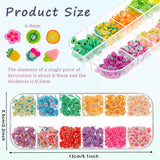 1000 Stk Nagel Obst Scheiben, Nagelkunst Fruchtscheiben Charms Śliczne Obst-Blumen Charms Mieszany zestaw Mini 3D Obstscheibe Nail Art Zum Nagelkunst Handy Deko DIY Schleimbasteln Ozdoba Scrapbooking