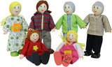 Hape E3401 Domek Four Seasons, umeblowany i E3500 - Rodzina lalek, jasna skóra