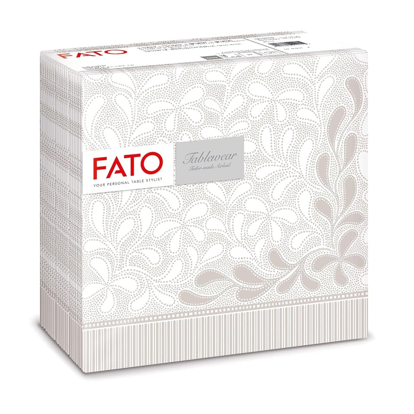 Fato - Serwetki papierowe suche, airlaid, efekt tekstylny, opakowanie 50 serwetek, 40X40 złożone w formacie 4, Tropicana Decor