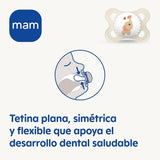 Smoczek MAM Clip It! Broach & Original S226 Skinsoft™ silikon, wyjątkowo miękki, dla dzieci od 0+ miesiąca