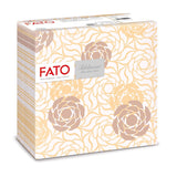 Fato - Serwetki papierowe suche, airlaid, efekt tekstylny, opakowanie 50 serwetek, 40X40 złożone w formacie 4, Tropicana Decor