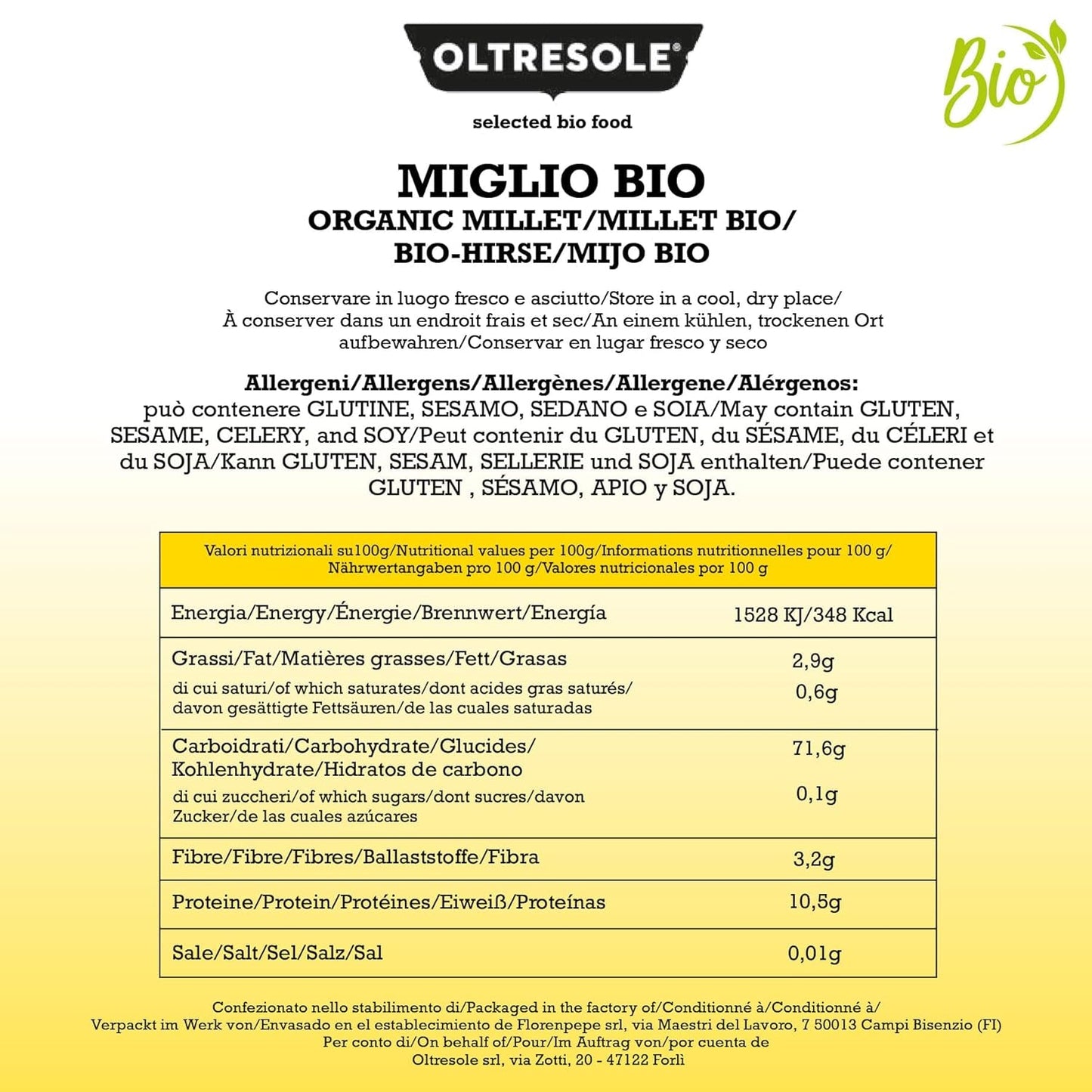 Ekologiczne proso 1 kg, organiczne ziarno bogate w błonnik i minerały, proso żółte do spożycia, opakowanie idealne dla rodziny