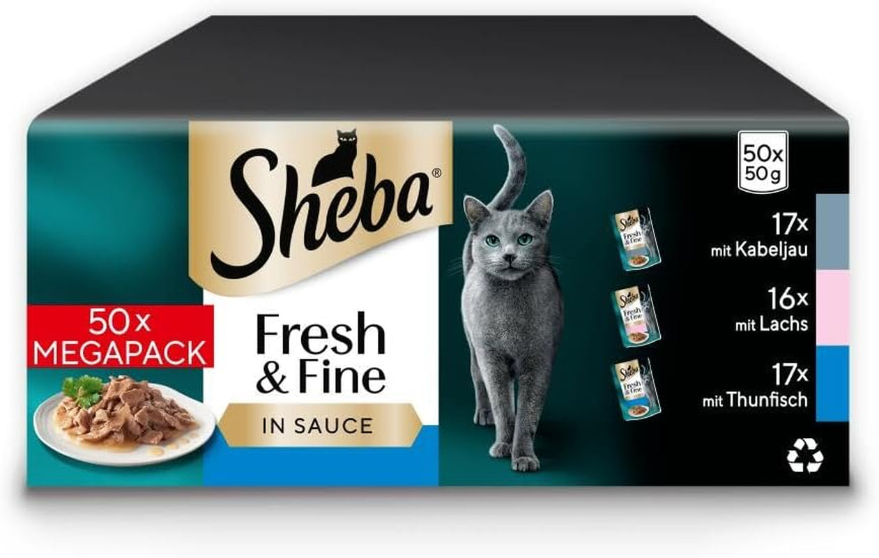 Sheba CATCARE Torba Wet Fresh & FINE (Ryba) Kawałki w sosie Dorosły 50g Opakowanie zbiorcze Standard