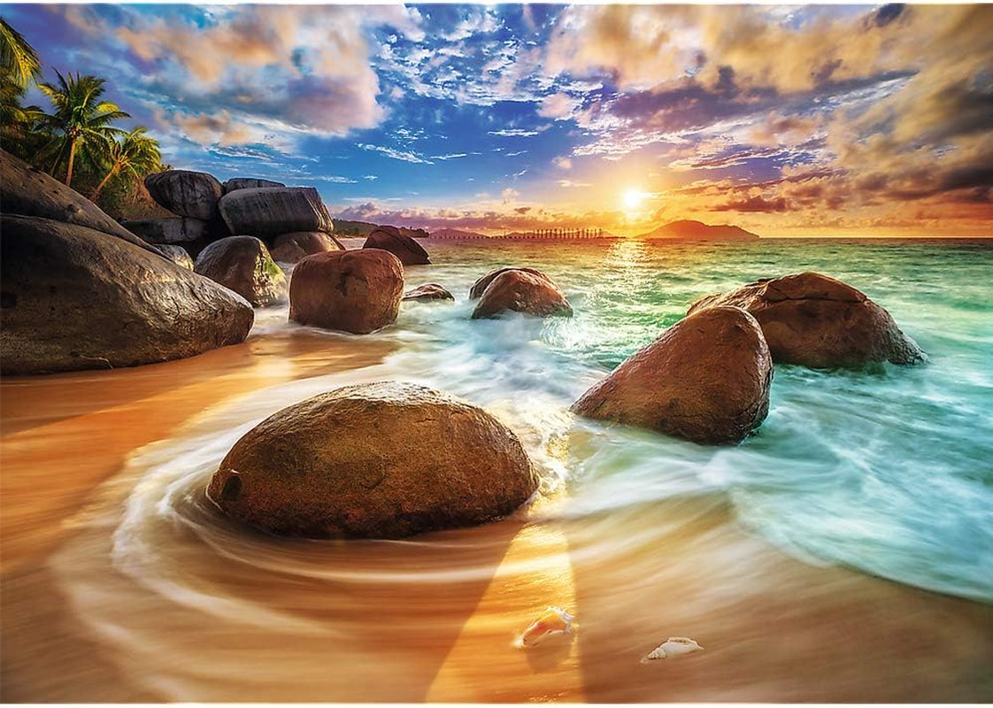 Trefl TR10461 Samudra Beach, Indie 1000 elementów najwyższej jakości dla dorosłych i dzieci 12+ Puzzle, kolorowe puzzle Naty Shop